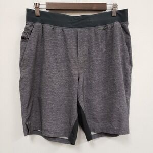 Lululemon Mens The 9 Inch Linerless Athletic Pull On Shorts Size L Gray‎ Gym